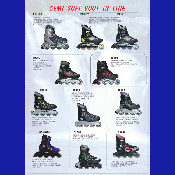 Semi Soft Boot In Line Skates.